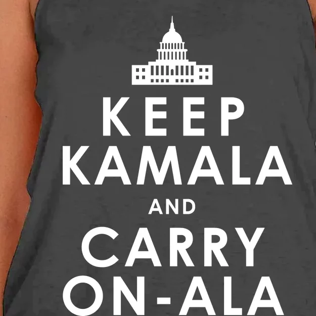 Keep Kamala And Carry On Ala Women's Knotted Racerback Tank