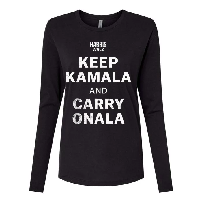 Keep Kalmala And Carry Onala Kamala Harris 2024 Womens Cotton Relaxed Long Sleeve T-Shirt