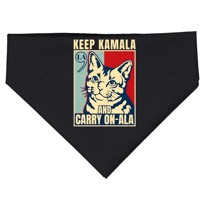 Keep Kamala And Carry On Ala USA-Made Doggie Bandana