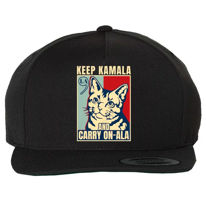 Keep Kamala And Carry On Ala Wool Snapback Cap