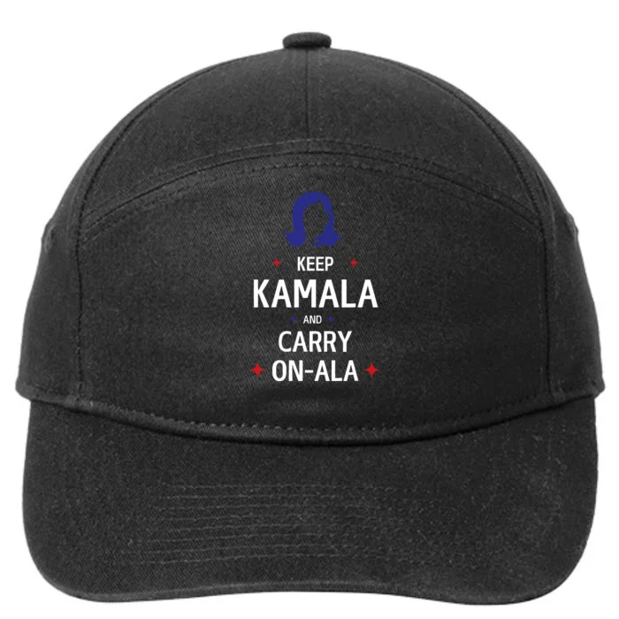 Keep Kamala And Carry On Ala 7-Panel Snapback Hat