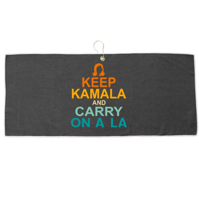 Keep Kamala And Carry On Ala Large Microfiber Waffle Golf Towel