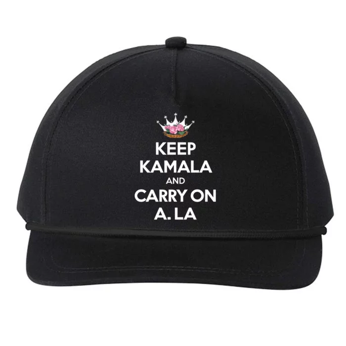 Keep Kamala And Carry On Ala Snapback Five-Panel Rope Hat