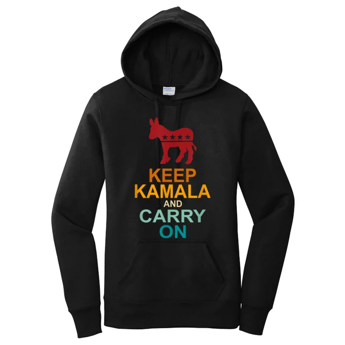 Keep Kamala And Carry On Vintage Design Women's Pullover Hoodie