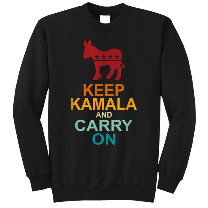 Keep Kamala And Carry On Vintage Design Tall Sweatshirt