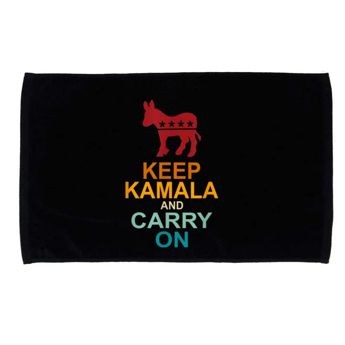 Keep Kamala And Carry On Vintage Design Microfiber Hand Towel