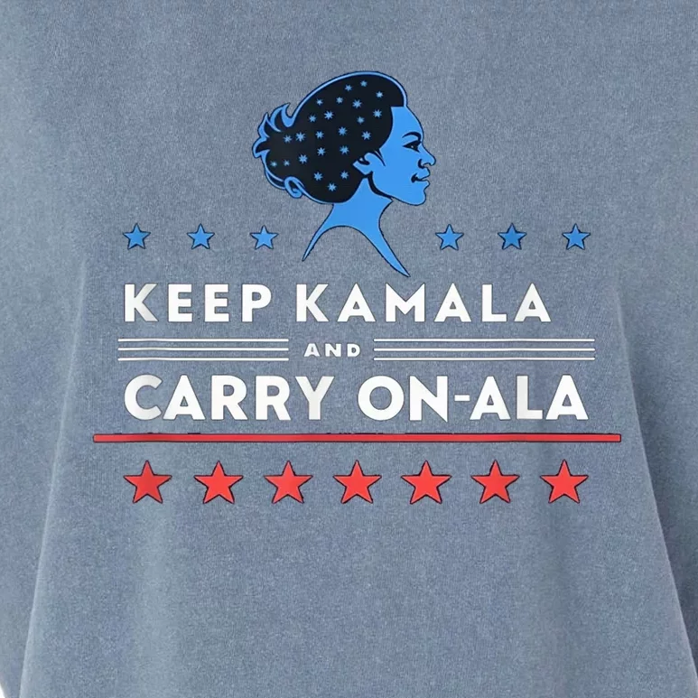 Keep Kamala And Carry Onala Usa President Garment-Dyed Women's Muscle Tee