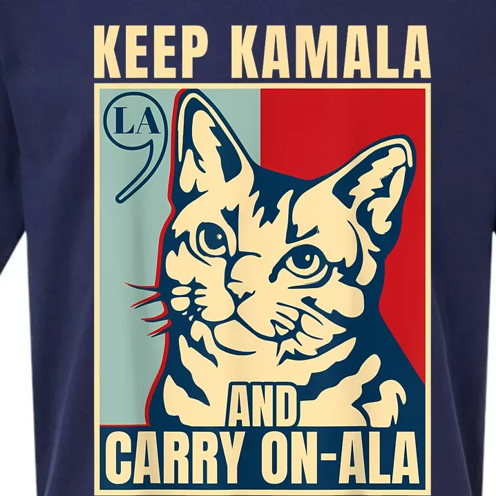 Keep Kamala And Carry On A La Sueded Cloud Jersey T-Shirt