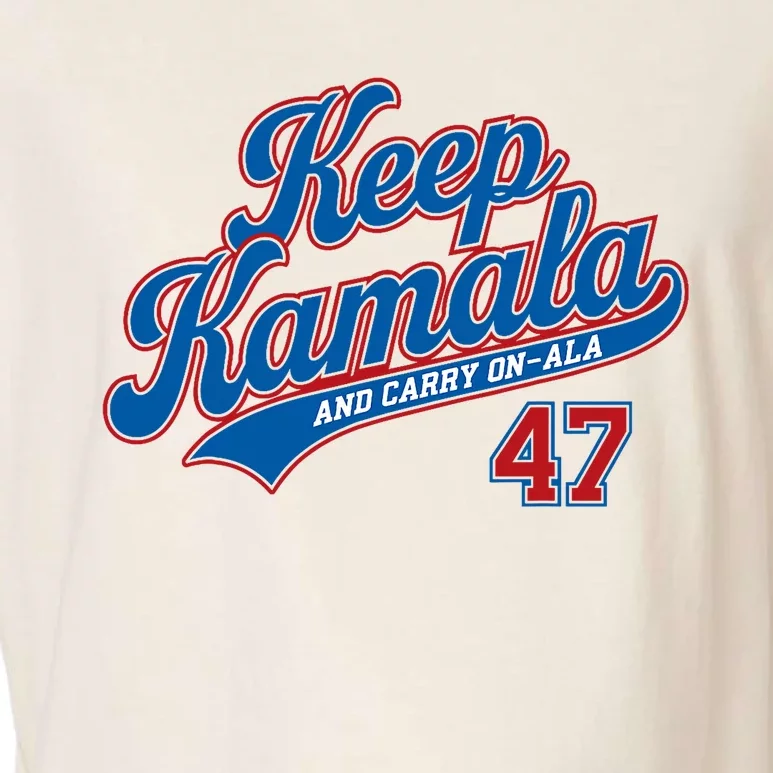 Keep Kamala And Carry On A La Trending Design Garment-Dyed Women's Muscle Tee