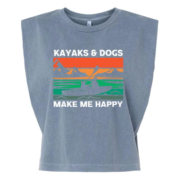 Kayaking Kayaks And Dogs Garment-Dyed Women's Muscle Tee