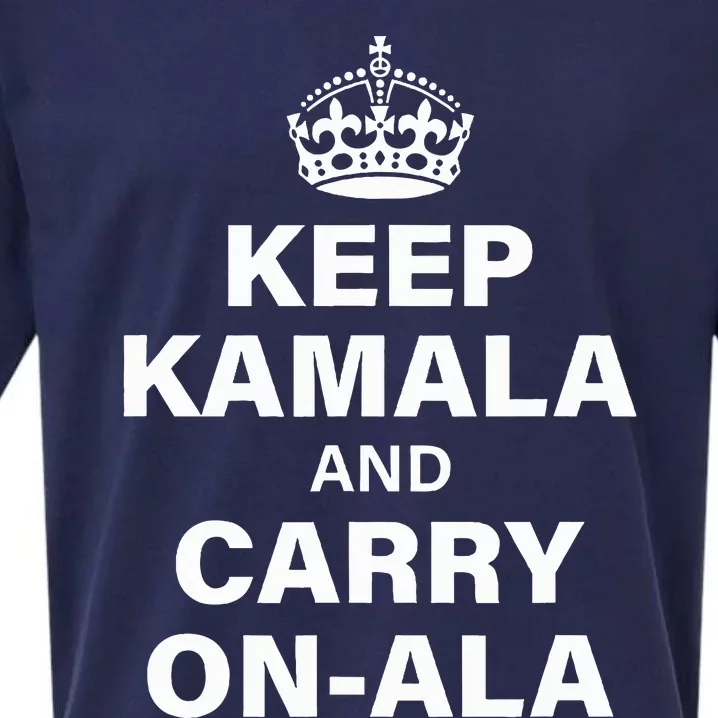 Keep Kamala And Carry On Ala Sueded Cloud Jersey T-Shirt