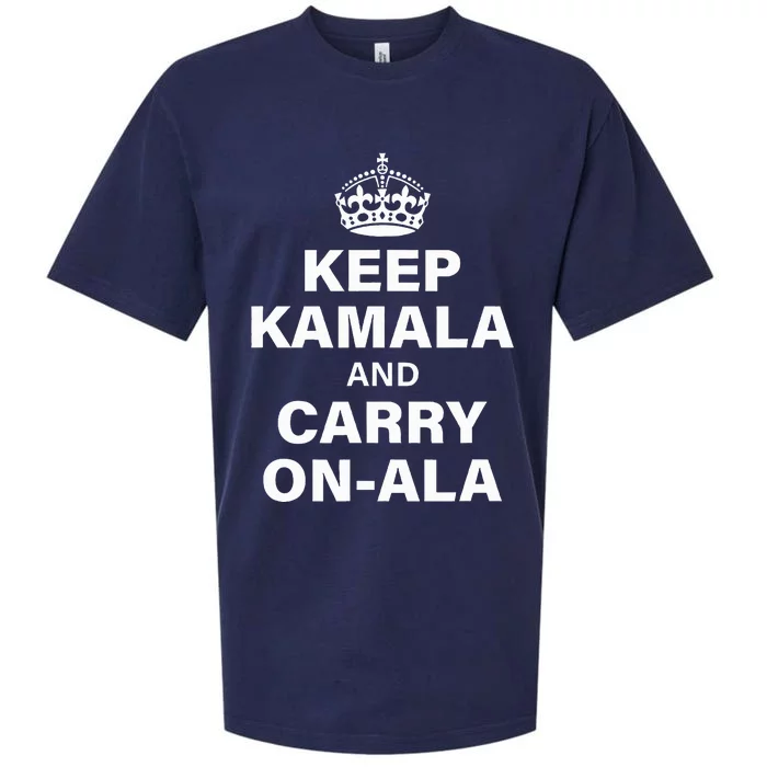 Keep Kamala And Carry On Ala Sueded Cloud Jersey T-Shirt