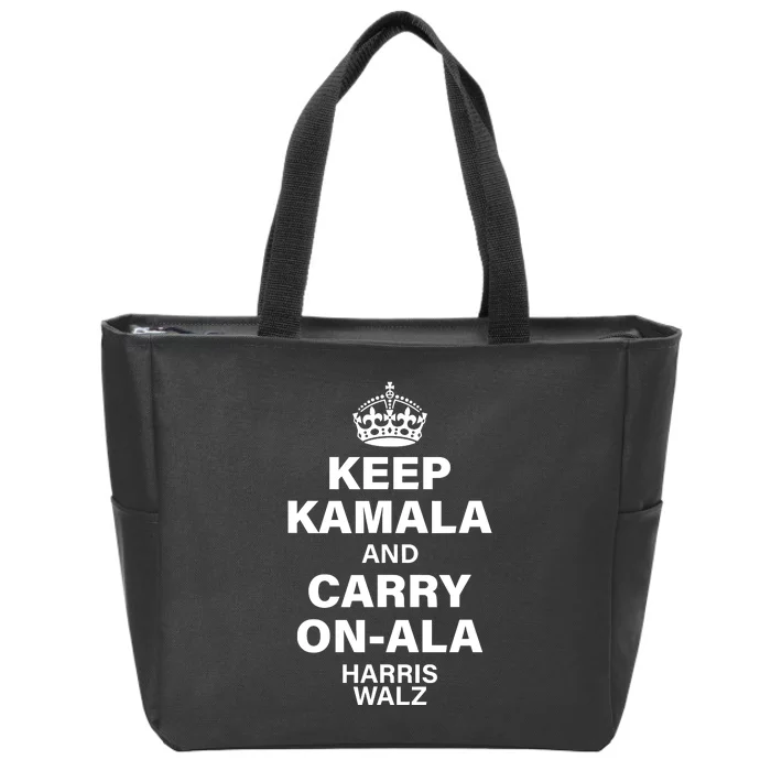 Keep Kamala And Carry On Ala Zip Tote Bag