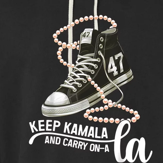 Keep Kamala And Carry Onala Kamala Harris President 2024 Garment-Dyed Fleece Hoodie