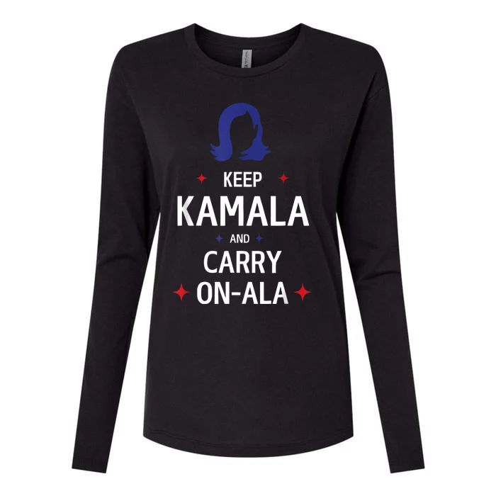 Keep Kamala And Carry Onala Womens Cotton Relaxed Long Sleeve T-Shirt