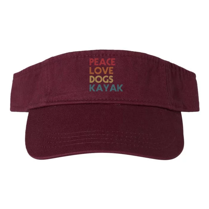 Kayaker Kayaking Apparel Kayak And Dog Lovers Vintage Retro Valucap Bio-Washed Visor