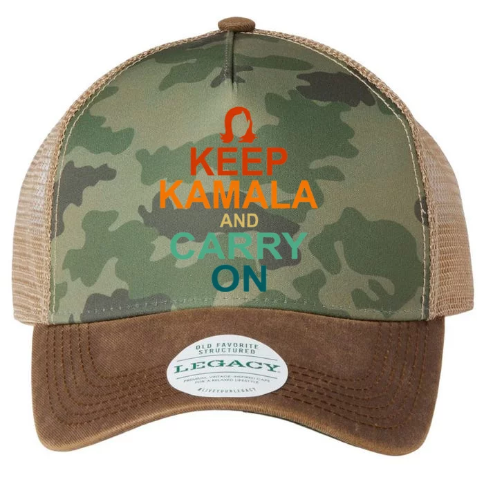 Keep Kamala And Carry On Vintage Design Legacy Tie Dye Trucker Hat