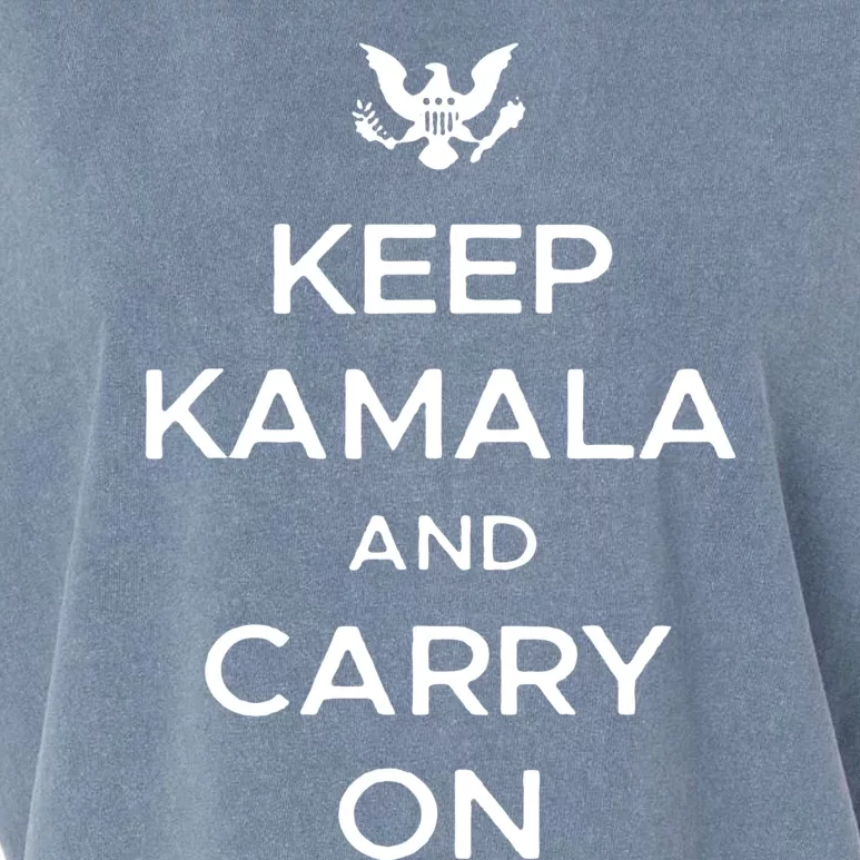 Keep Kamala And Carry On Garment-Dyed Women's Muscle Tee