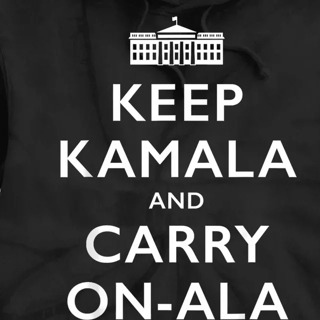 Keep Kamala And Carry Onala Funny Parody Political Poster Tie Dye Hoodie