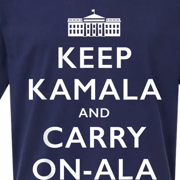 Keep Kamala And Carry Onala Funny Parody Political Poster Sueded Cloud Jersey T-Shirt