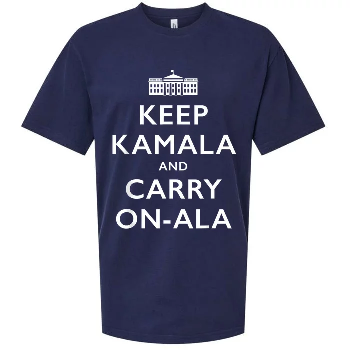 Keep Kamala And Carry Onala Funny Parody Political Poster Sueded Cloud Jersey T-Shirt