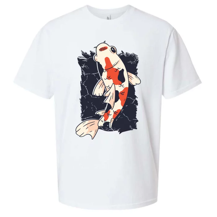 King Koi Abstract Graphic Design Sueded Cloud Jersey T-Shirt