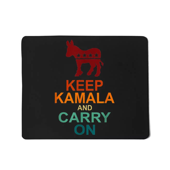 Keep Kamala And Carry On Vintage Design Mousepad