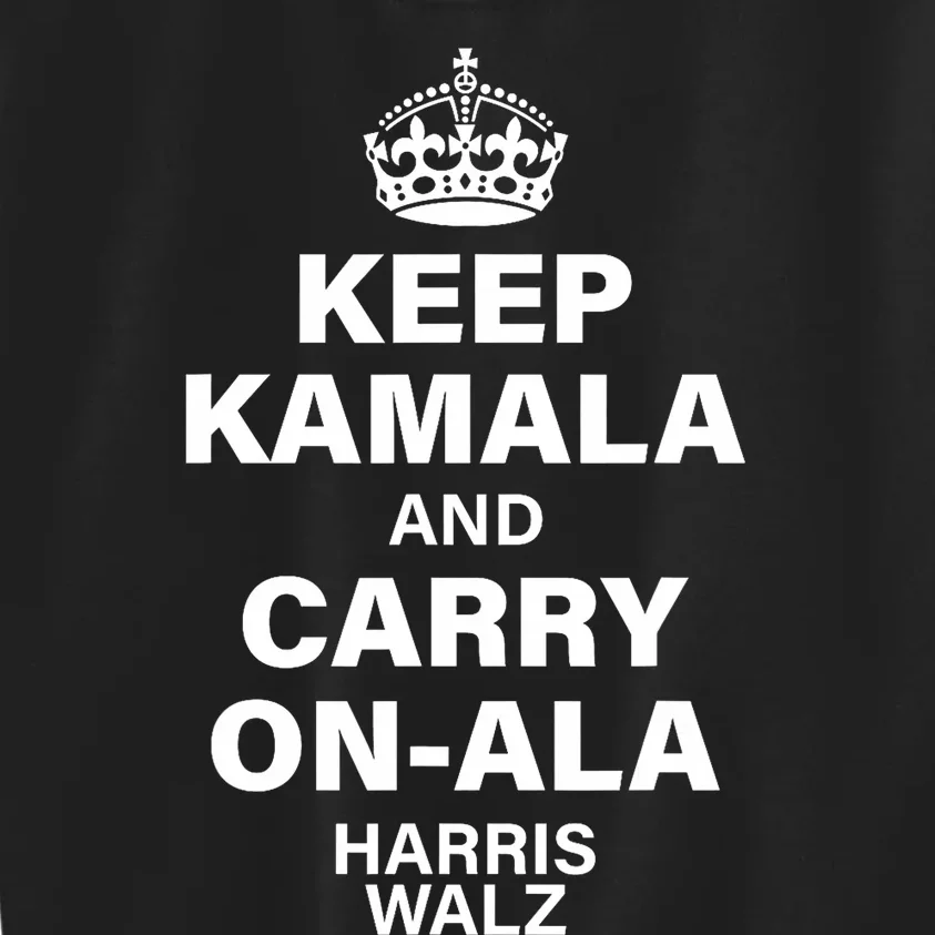 Keep Kamala And Carry On Ala Kids Sweatshirt