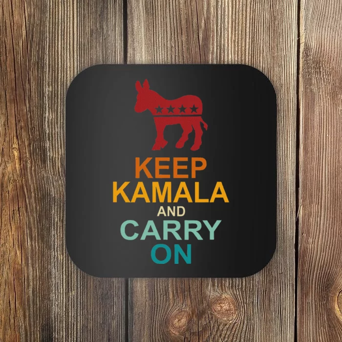 Keep Kamala And Carry On Vintage Design Coaster