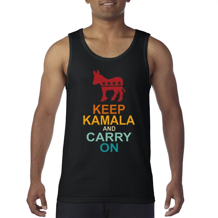 Keep Kamala And Carry On Vintage Design Tank Top