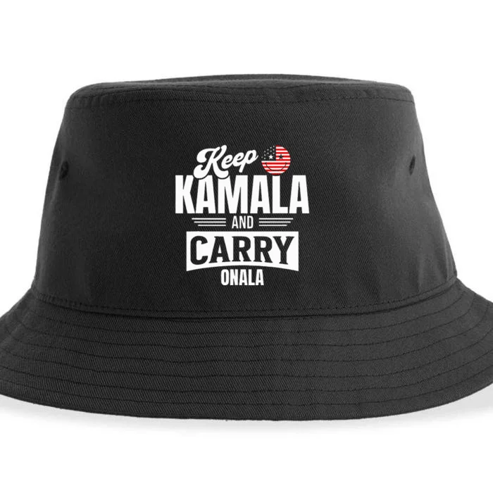 Keep Kamala And Carry Onala Funny Kamala Harris President Sustainable Bucket Hat