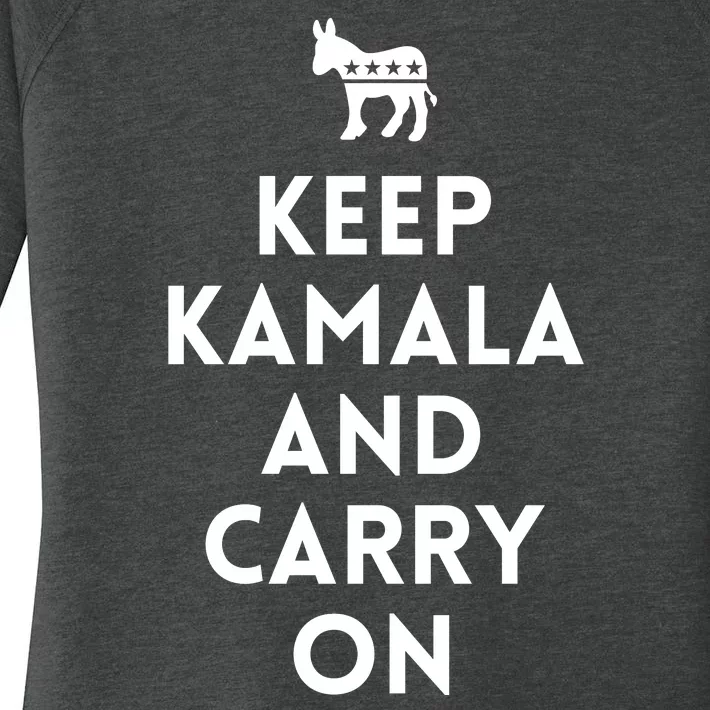 Keep Kamala And Carry On Women's Perfect Tri Tunic Long Sleeve Shirt