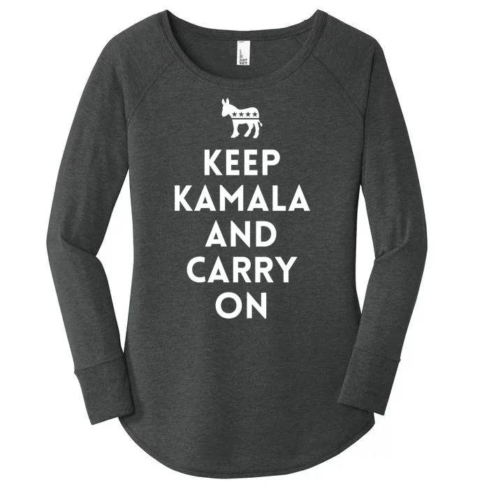 Keep Kamala And Carry On Women's Perfect Tri Tunic Long Sleeve Shirt