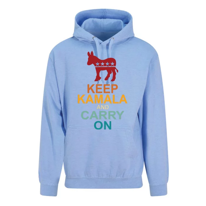 Keep Kamala And Carry On Vintage Design Unisex Surf Hoodie