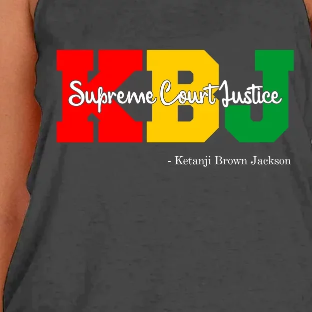 KBJ Ketanji Brown Jackson Supreme Court Justice Judge Women's Knotted Racerback Tank