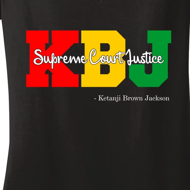 KBJ Ketanji Brown Jackson Supreme Court Justice Judge Women's V-Neck T-Shirt