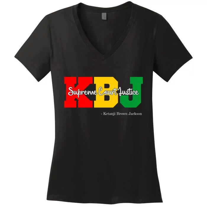 KBJ Ketanji Brown Jackson Supreme Court Justice Judge Women's V-Neck T-Shirt