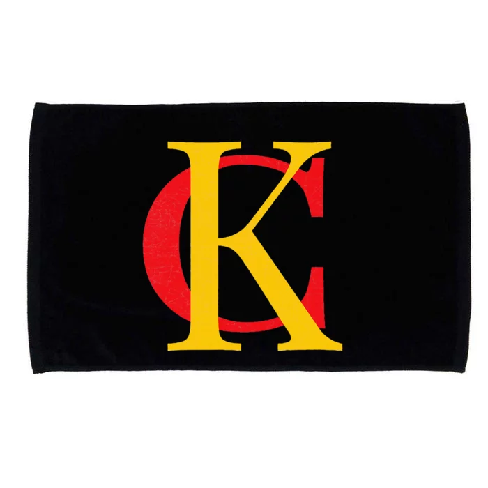 Kc Kansas City Red Yellow & Black Kc Classic Kc Initials Microfiber Hand Towel