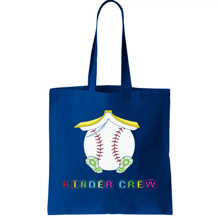 Kindergarten Kinder Crew Baseball First Day Kindergarten Gift Tote Bag