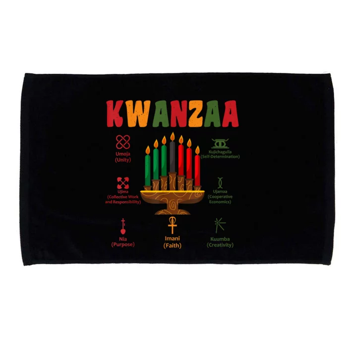 Kwanzaa Kinara Candles Seven Principles African Kwanzaa Microfiber Hand Towel