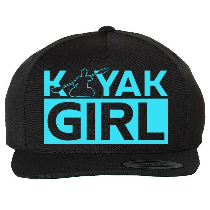 Kayaking Kayak Cool Gift Wool Snapback Cap