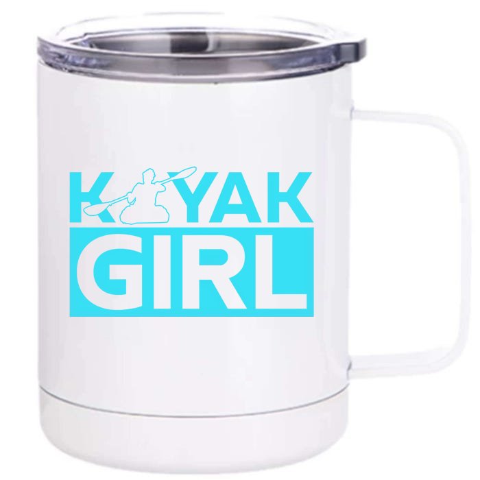 Kayaking Kayak Cool Gift Front & Back 12oz Stainless Steel Tumbler Cup