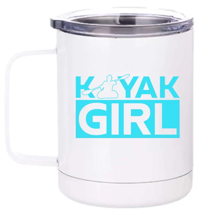 Kayaking Kayak Cool Gift Front & Back 12oz Stainless Steel Tumbler Cup