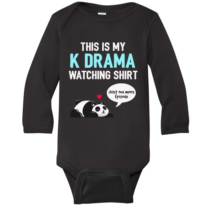 KDrama Korean Drama Lover This Is My K Drama Watching Baby Long Sleeve Bodysuit