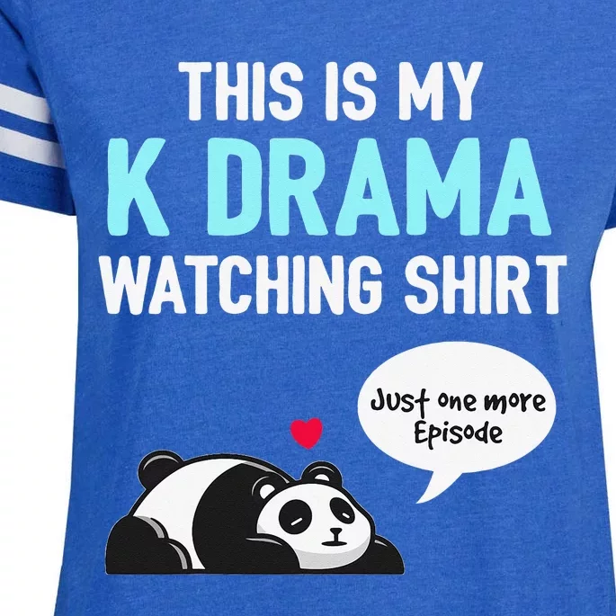 KDrama Korean Drama Lover This Is My K Drama Watching Enza Ladies Jersey Football T-Shirt