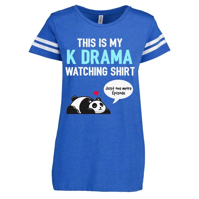 KDrama Korean Drama Lover This Is My K Drama Watching Enza Ladies Jersey Football T-Shirt