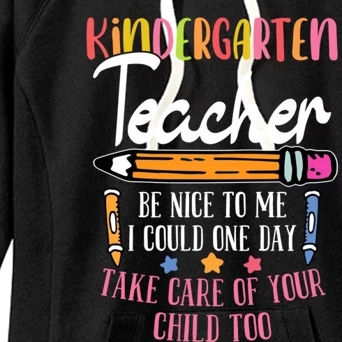 Kindergartner Kindergarten Educators Kindergarten Teacher Cute Gift Women's Fleece Hoodie