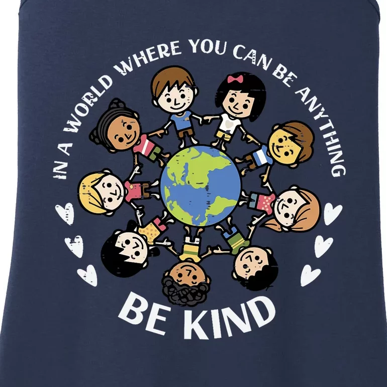 Kind Kids Earth Anti Bullying Unity Day Orange Boy Girl Ladies Essential Tank