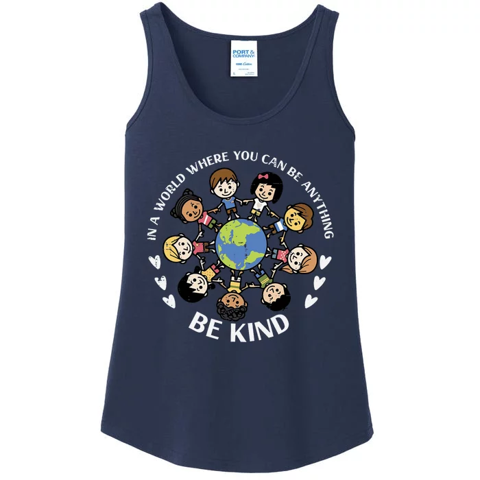 Kind Kids Earth Anti Bullying Unity Day Orange Boy Girl Ladies Essential Tank