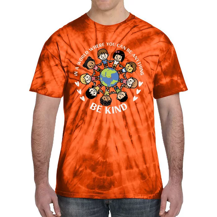 Kind Kids Earth Anti Bullying Unity Day Orange Boy Girl Tie-Dye T-Shirt